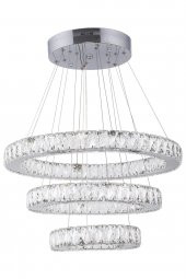 KRİSTAL 3 KATLI YUVARLAK LEDLİ AVİZE - Salon - Yatak Odası - Resepsiyon thumbnail 3