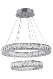 KRİSTAL 2 KATLI YUVARLAK LEDLİ AVİZE - Yatak Odası - Salon - Oturma Odası - Resepsiyon thumbnail 4