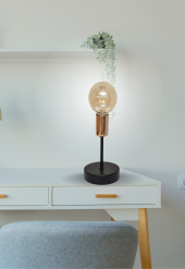 KLAS GOLD DETAYLI DEKORATİF MASA LAMBASI - Yatak Odası - Salon - Mutfak - Hol thumbnail 1