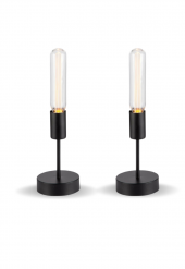 2 ADET PROMOSYON SİYAH MASA LAMBASI - Yatak Odası - Salon - Mutfak - Hol thumbnail 2