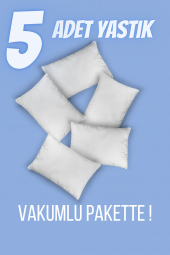 Elyaf Sepeti 5 Adet Yastık 50x70 cm Uyku Yastığı Boncuk Elyaf Yastık - 1