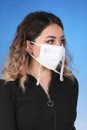 Gümüş İyonlu Boyundan Askılı Yıkanabilir Taşlı Maske K-4 - 2