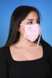 Gümüş İyonlu Boyundan Askılı Yıkanabilir Taşlı Maske K-4 - 8