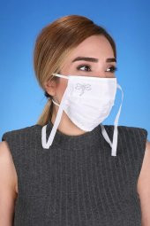 Gümüş İyonlu Boyundan Askılı Yıkanabilir Taşlı Maske K-3 - 2