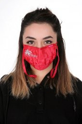 Gümüş İyonlu Boyundan Askılı Yıkanabilir Baskılı Maske A-2B - 4