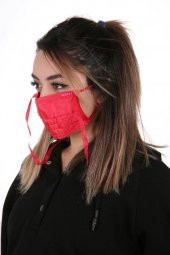 Gümüş İyonlu Boyundan Askılı Yıkanabilir Baskılı Maske A-3B - 2