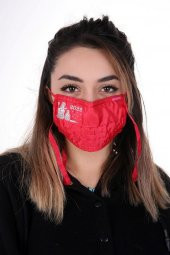 Gümüş İyonlu Boyundan Askılı Yıkanabilir Baskılı Maske A-3B - 3