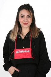 Gümüş İyonlu Boyundan Askılı Yıkanabilir Baskılı Maske A-4B - 2