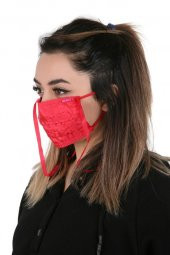 Gümüş İyonlu Boyundan Askılı Yıkanabilir Baskılı Maske A-5B - 2