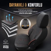 Otom Throne Series Universal Oto Koltuk Kılıfı  Siyah - 4