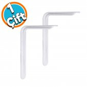 Raf Altı Ayak Raf Tutucu L Demir 26 x 33 cm Beyaz Montaj Aparatı (2 ADET) thumbnail 1