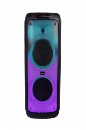 Karaoke Hoparlör Ses Sistemi Kablosuz Mikrofonlu 70 Watt 2x10 Inç Bluetooth Hoparlör Rgb Party Box - 2