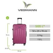 Vegmann Vela Violet Büyük Boy Valiz - 3