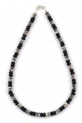 Lav Taşı - Jade Doğal Taş Kolye 3 x 6 Rondel Kesim - 1