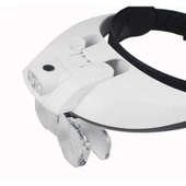 5 Mercekli Çok Fonksiyonlu Profesyonel Başlık Tip Işıklı Büyüteç - 5