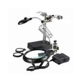 MG16129-C Led Işıklı Büyüteçli - Mercekli Havya Sehpası - 2