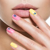 2Li Göz Tırnak Dövmesi,Tırnak Tattoo,Nail Art ,Tırnak Sticker - 1