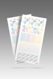 2 Li Soft Renkli Çizgi Tırnak Dövmesi, Tırnak Sticker, Nail Tattoo, Nail Art thumbnail 2