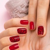 2 Li Zebra Desenli Tırnak Dövmesi, Tırnak Sticker, Nail Tattoo, Nail Art - 1