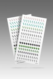 2 Li Leaf Tırnak Dövmesi, Tırnak Sticker, Nail Tattoo, Nail Art - 2