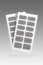 2 Li İz Desenli Tırnak Dövmesi, Tırnak Sticker, Nail Tattoo, Nail Art - 2