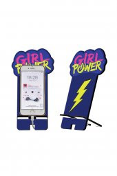 Girl Power Tasarım Ahşap Telefon Standı - 1