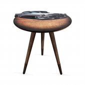 Gri 56 Buick Amerikan Araba Tasarım Baskılı Dekoratif Modern Ahşap Yan Sehpa 45x55 cm - 1