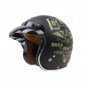 Kask Tasarım Baskılı Dekoratif Modern Ahşap Yan Sehpa 45x50 cm - 2