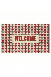 Yılbaşı Welcome 1 Tasarım Kapı Önü ve Ev İçi Paspas 45x75 cm - 1