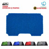Yedek İç Kıvırcık Paspas - Mavi - Dezenfektan Havuzlu Kıvırcık Kapı Önü Hijyen Paspas 45x70 cm - 1