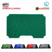 Yedek İç Kıvırcık Paspas - Yeşil - Dezenfektan Havuzlu Kıvırcık Kapı Önü Hijyen Paspas 45x70 cm - 1