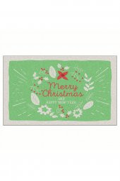 Yılbaşı Merry Christmas Konsept Tasarım Kapı Önü ve Ev İçi Paspas 45x75 cm - 1