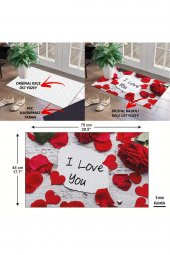 Yılbaşı Welcome Kardan Adam Ailesi Tasarım Kapı Önü ve Ev İçi Paspas 45x75 cm - 3