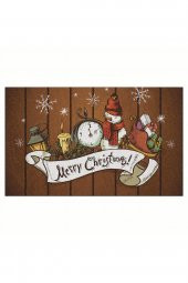 Yılbaşı Merry Christmas Tasarım Kapı Önü ve Ev İçi Paspas 45x75 cm - 1
