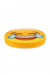 Çok Mutlu Emoji Tasarım Daire Yastık Minder 40x40x5 cm - 1