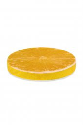 Sarı Limon Tasarım Daire Yastık Minder 40x40x5 cm - 1