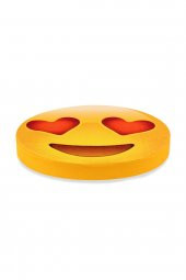 Aşık Emoji Tasarım Daire Yastık Minder 40x40x5 cm - 1