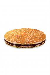 Hamburger Tasarım Daire Yastık Minder 40x40x5 cm - 1