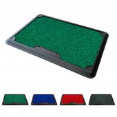 Dezenfektan Havuzlu Kıvırcık Kapı Önü Hijyen Paspas - 45x70 cm - Yeşil - Green - 1