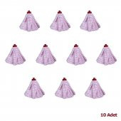 Wellsoft Tesa Yedek Mop / Islak Mop / Paspas Ucu / Püskül - Mikrofiber - 10 Adet thumbnail 2