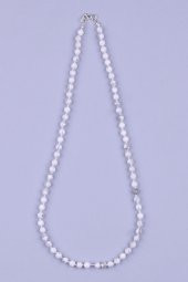 Havlit Doğal Taş 6 mm Düğümlü Kolye thumbnail 1