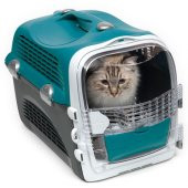 Catit Cabrio Kedi Köpek Taşıma Kabı Turkuaz/Gri 51x33x35 Cm - 1