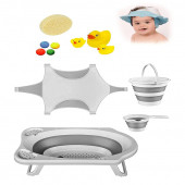 Freebebek Katlanır Bebek Yıkama Banyo Seti 8 Parça - 1