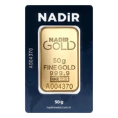 RimaGold 50 gr 24 Ayar 999.9 Milyem NadirGold Gram Altın - 1