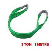 Sapan Polyester Spanzet 2 Ton 1 Metre Yeşil Sağlam Yük Kaldırma Taşıma İndirme Halat - 2