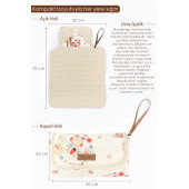 Mordesign Bebek Çanta Alt Açma Minderi, Alt Değiştirme Pedi, Taşınabilir Bakım Çantası, Animal Seri - 2