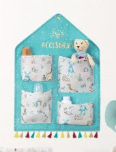 DECODEMA Bebek Çocuk Duvar Düzenleyici 4 Gözlü Organizer - 4