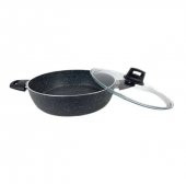 Eda ZK-022 Zetra 24 cm Granit Basık Tencere Gri - 1