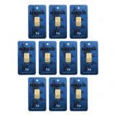 RimaGold 10 Adet 1 gr 24 Ayar NadirGold Gram Altın (Dikdörtgen) - 1