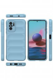 NewFace Xiaomi Redmi Note 10S Kılıf Optimum Silikon - Sky Blue - 3
